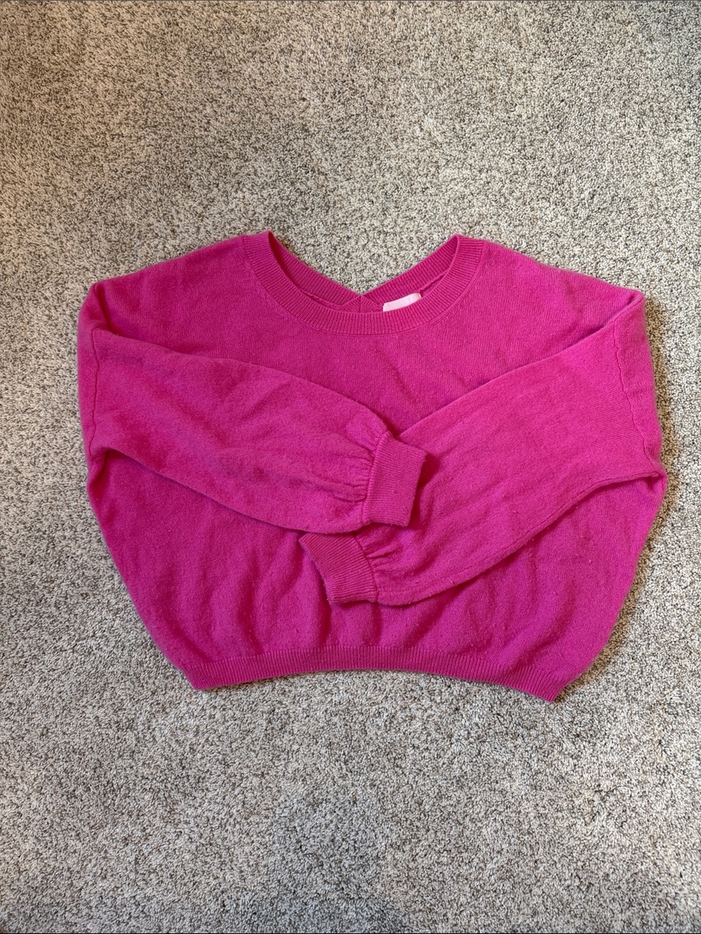 CRUSH 012345 Cashmere Women's Fuchsia Crewneck Sweater